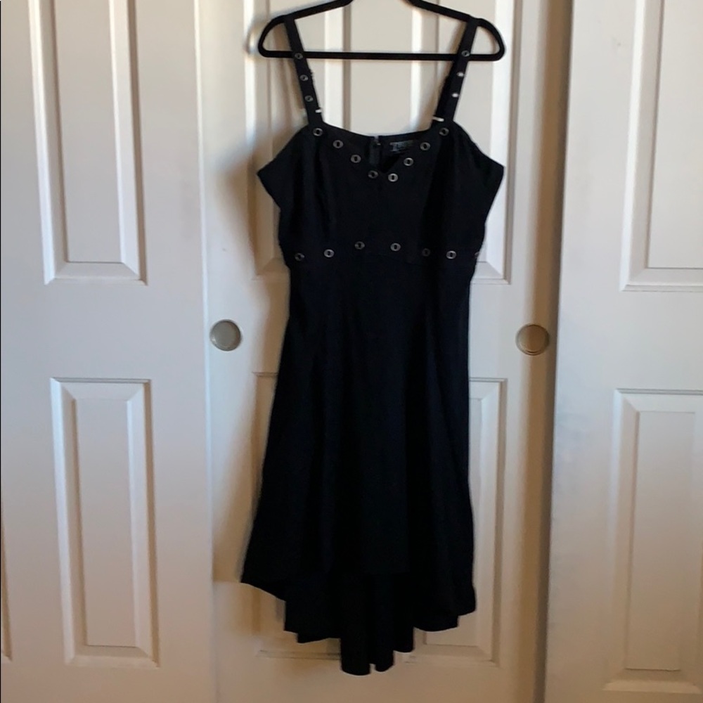 Tripp hematite grommet high low dress